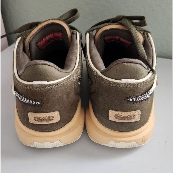 Nike Lebron XX Olive and Tan Low Top Suede Sneakers UK 4.5 EU 37.5 - Picture 6 of 7